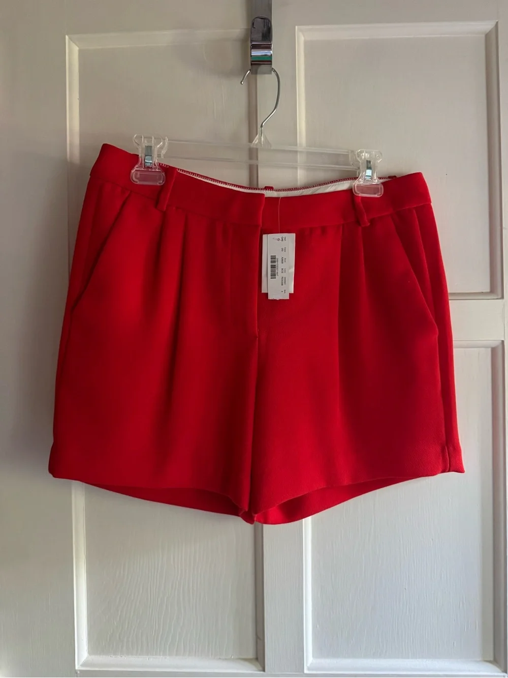J. Crew Red High-Waist Tailored Shorts
